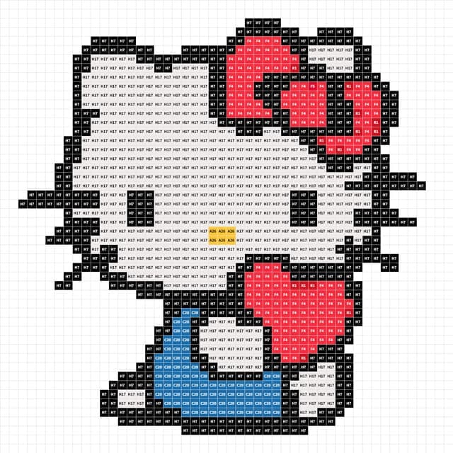 示例拼豆图纸效果